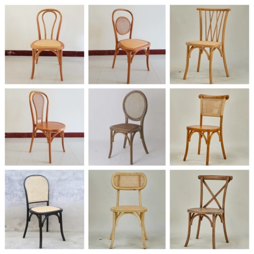 Wood Cane Back Chair